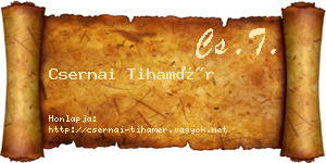 Csernai Tihamér névjegykártya